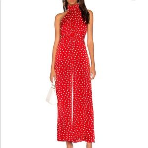 Show Me Your MuMu Red Polka Dot Jumpsuit